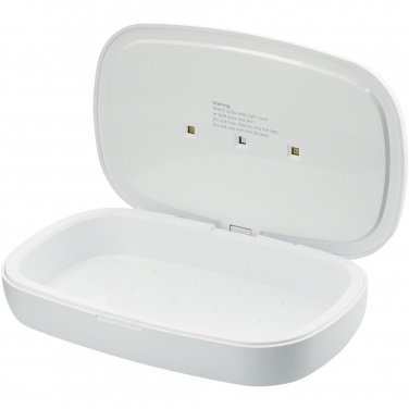 Logo trade promotional giveaways image of: Capsule UV smartphone sanitizer with 5W wireless charging pad
