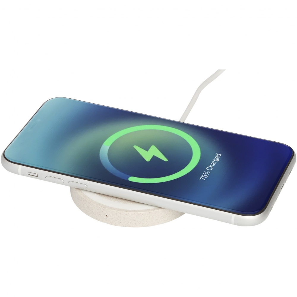 Logotrade corporate gift picture of: Naka 5W wheat straw wireless charging pad