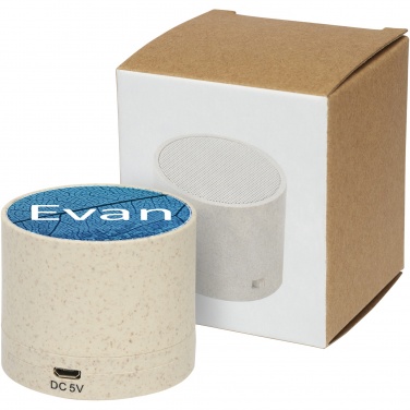 Logo trade advertising product photo of: Kikai wheat straw Bluetooth® speaker