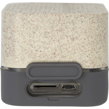 Logo trade business gifts image of: Aira wheat straw Bluetooth® speaker