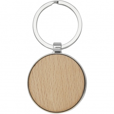 Logotrade promotional product picture of: Moreno beech wood round keychain