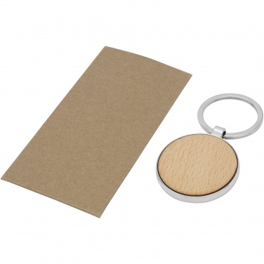 Logotrade promotional merchandise picture of: Moreno beech wood round keychain