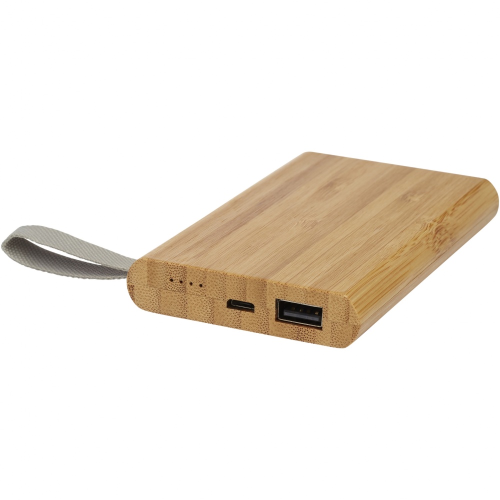 Logo trade promotional products picture of: Tulda 5000 mAh bamboo power bank