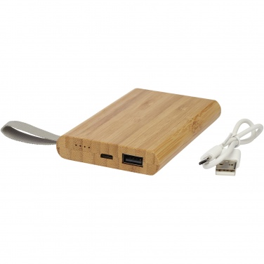 Logo trade business gifts image of: Tulda 5000 mAh bamboo power bank