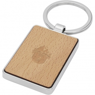 Logotrade promotional merchandise picture of: Mauro beech wood rectangular keychain