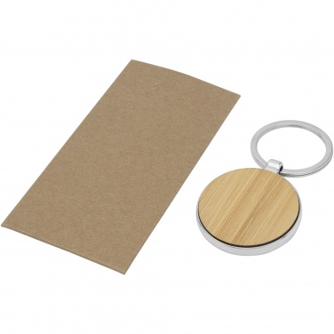 Logo trade promotional product photo of: Nino bamboo round keychain