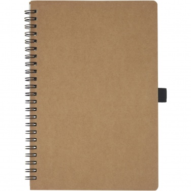 Logotrade promotional products photo of: Cobble A5 wire-o recycled cardboard notebook with stone paper