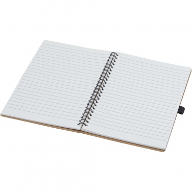 Logotrade advertising product picture of: Cobble A5 wire-o recycled cardboard notebook with stone paper