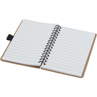 Logotrade promotional products photo of: Cobble A6 wire-o recycled cardboard notebook with stone paper