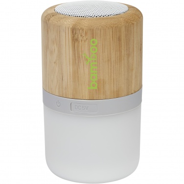 Logo trade business gift photo of: Aurea bamboo Bluetooth® speaker with light 