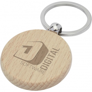 Logotrade advertising product picture of: Giovanni beech wood round keychain