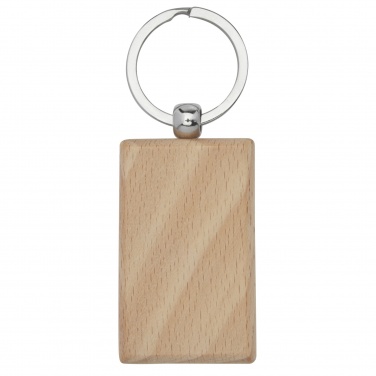 Logotrade corporate gift image of: Gian beech wood rectangular keychain