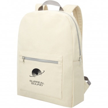 Logotrade business gift image of: Pheebs 450 g/m² recycled cotton and polyester backpack 10L