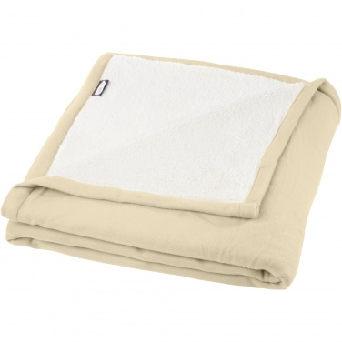 Logotrade promotional item picture of: Marigold GRS certified RPET polar fleece and sherpa blanket
