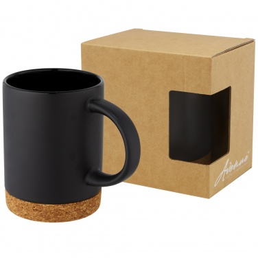Logo trade corporate gifts image of: Neiva 425 ml ceramic mug with cork base