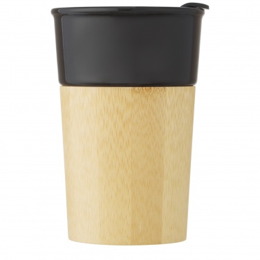 Logo trade promotional gift photo of: Pereira 320 ml porcelain mug with bamboo outer wall