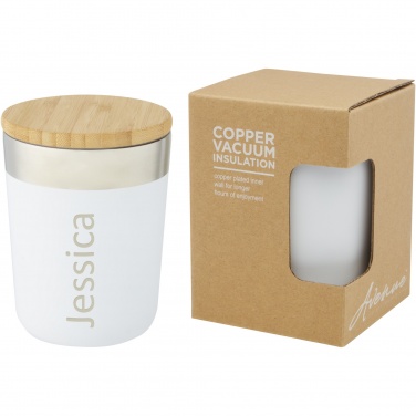 Logotrade business gifts photo of: Lagan 300 ml stainless steel tumbler with bamboo lid