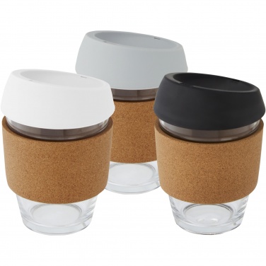 Logo trade advertising products picture of: Lidan 360 ml borosilicate glass tumbler with silicone lid