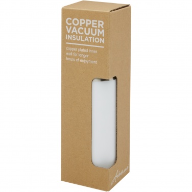 Logo trade corporate gifts image of: Hulan 540 ml copper vacuum insulated stainless steel bottle with bamboo lid