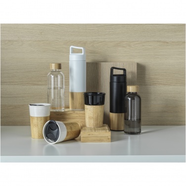 Logotrade promotional product image of: Torne 540 ml  stainless steel bottle with bamboo outer wall