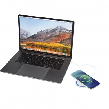 Logo trade promotional giveaway photo of: Peak 10W magnetic wireless charging pad