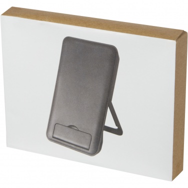 Logotrade promotional gift image of: Loop 10W recycled plastic wireless charging pad with phone stand