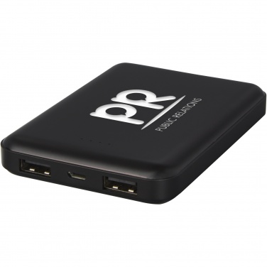 Logo trade promotional merchandise picture of: Gleam 5000 mAh ultra slim light-up power bank