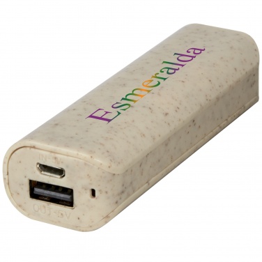 Logotrade business gift image of: Yoko 1200mAh wheat straw power bank