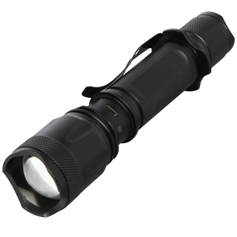 Logo trade promotional products image of: Mears 5W rechargeable tactical flashlight