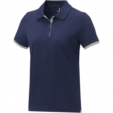 Logo trade promotional giveaways image of: Morgan short sleeve women's duotone polo
