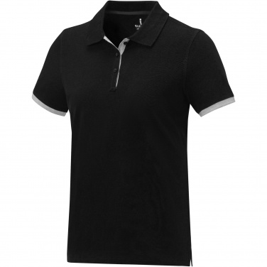 Logo trade corporate gifts picture of: Morgan short sleeve women's duotone polo