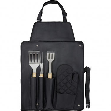 Logo trade promotional product photo of: Gril 3-piece BBQ tools set and glove 