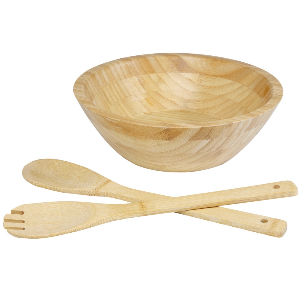 Logotrade promotional product picture of: Argulls bamboo salad bowl and tools