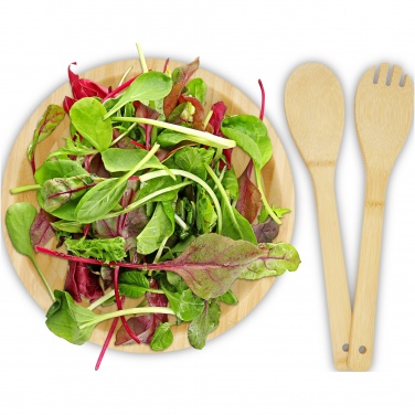 Logo trade promotional giveaways image of: Argulls bamboo salad bowl and tools