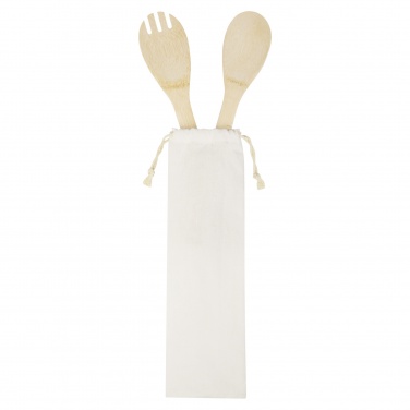Logo trade promotional merchandise image of: Endiv bamboo salad spoon and fork