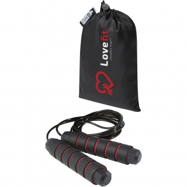 Logo trade promotional item photo of: Austin soft skipping rope in recycled PET pouch