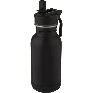 Logotrade promotional merchandise picture of: Lina 400 ml stainless steel sport bottle with straw and loop