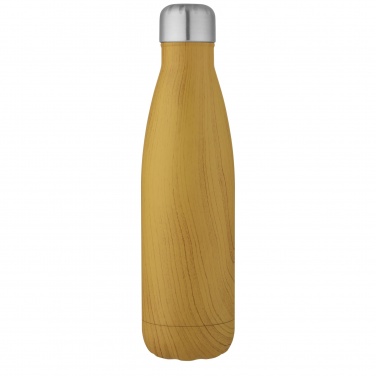 Logo trade promotional merchandise photo of: Cove 500 ml vacuum insulated stainless steel bottle with wood print