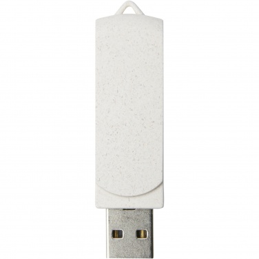 Logo trade promotional item photo of: Rotate 4GB wheat straw USB flash drive
