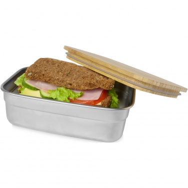 Logotrade promotional gift picture of: Tite stainless steel lunch box with bamboo lid