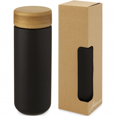 Logo trade business gifts image of: Lumi 300 ml ceramic tumbler with bamboo lid