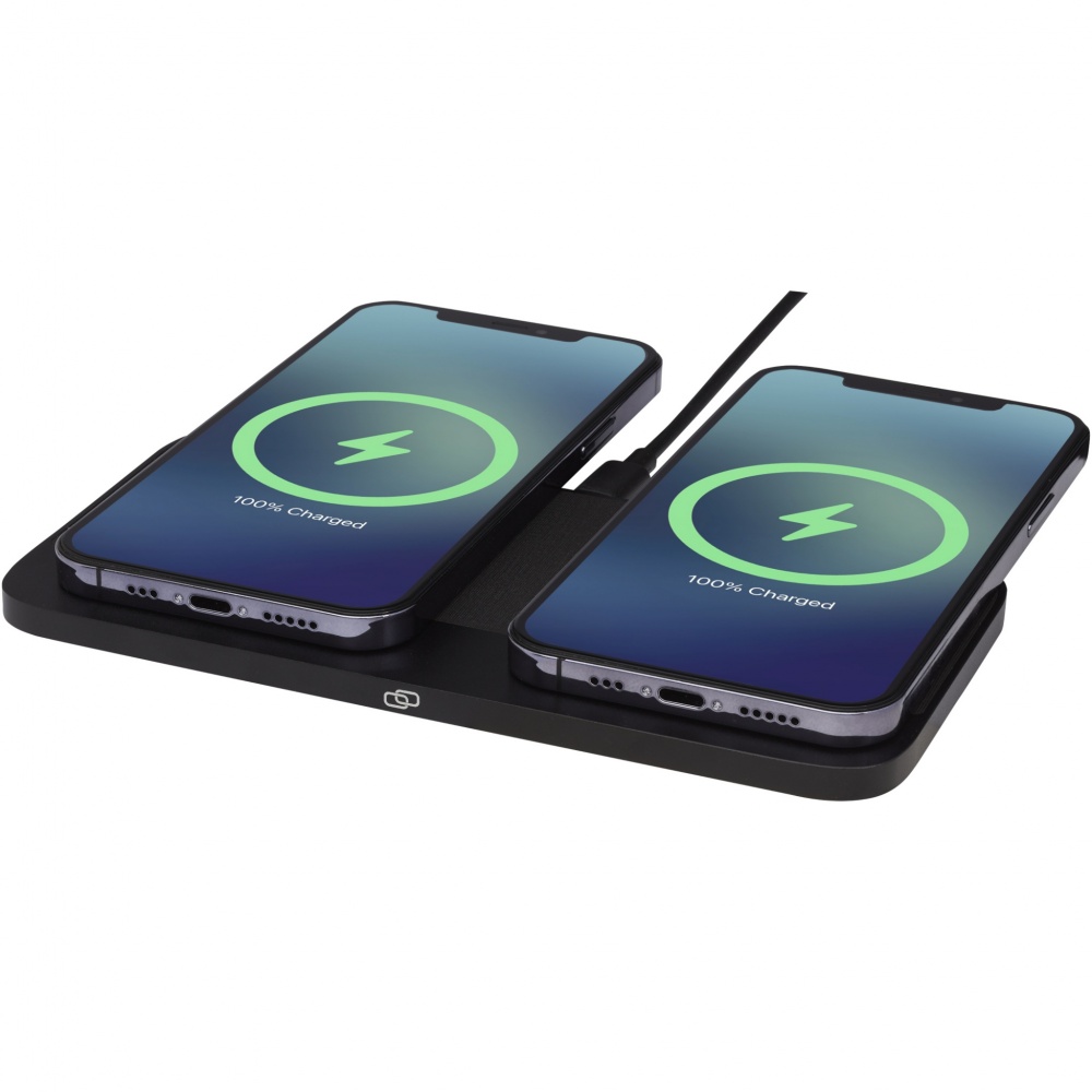 Logo trade business gift photo of: Hybrid 15W premium dual wireless charging pad