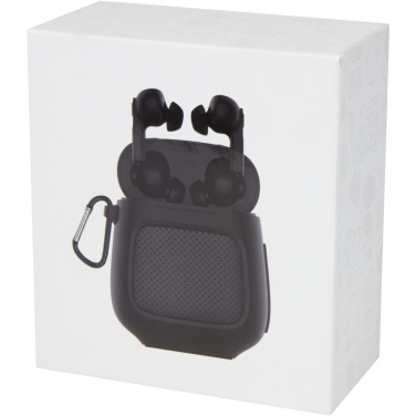 Logo trade promotional merchandise photo of: Remix auto pair True Wireless earbuds and speaker