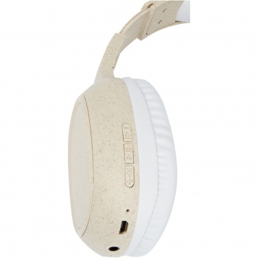 Logo trade advertising products picture of: Riff wheat straw Bluetooth® headphones with microphone