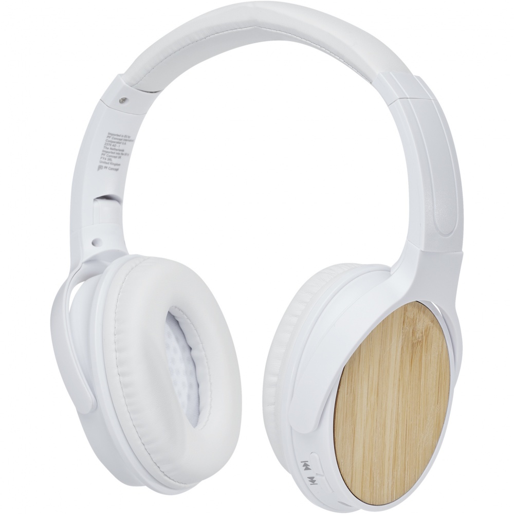 Logotrade promotional giveaway picture of: Athos bamboo Bluetooth® headphones with microphone