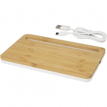 Logo trade promotional gift photo of: Medake 10W bamboo wireless charger