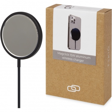 Logo trade promotional items image of: Magclick 15W aluminium wireless charger