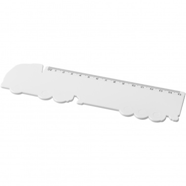 Logo trade corporate gift photo of: Tait 15 cm lorry-shaped recycled plastic ruler