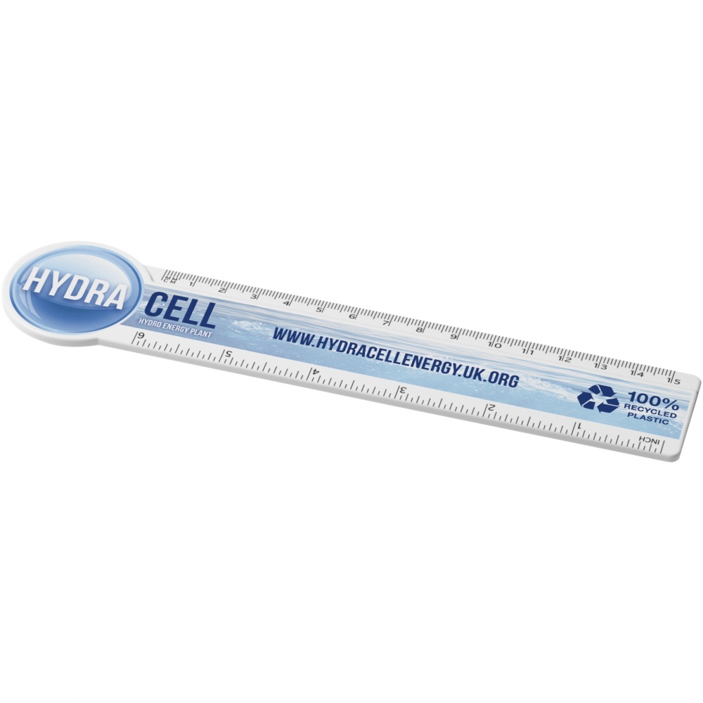 Logo trade promotional items picture of: Tait 15 cm circle-shaped recycled plastic ruler 