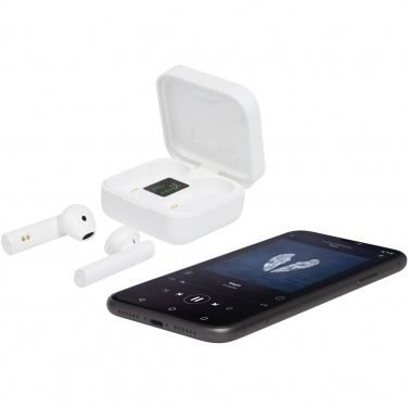 Logo trade promotional item photo of: Tayo solar charging TWS earbuds 